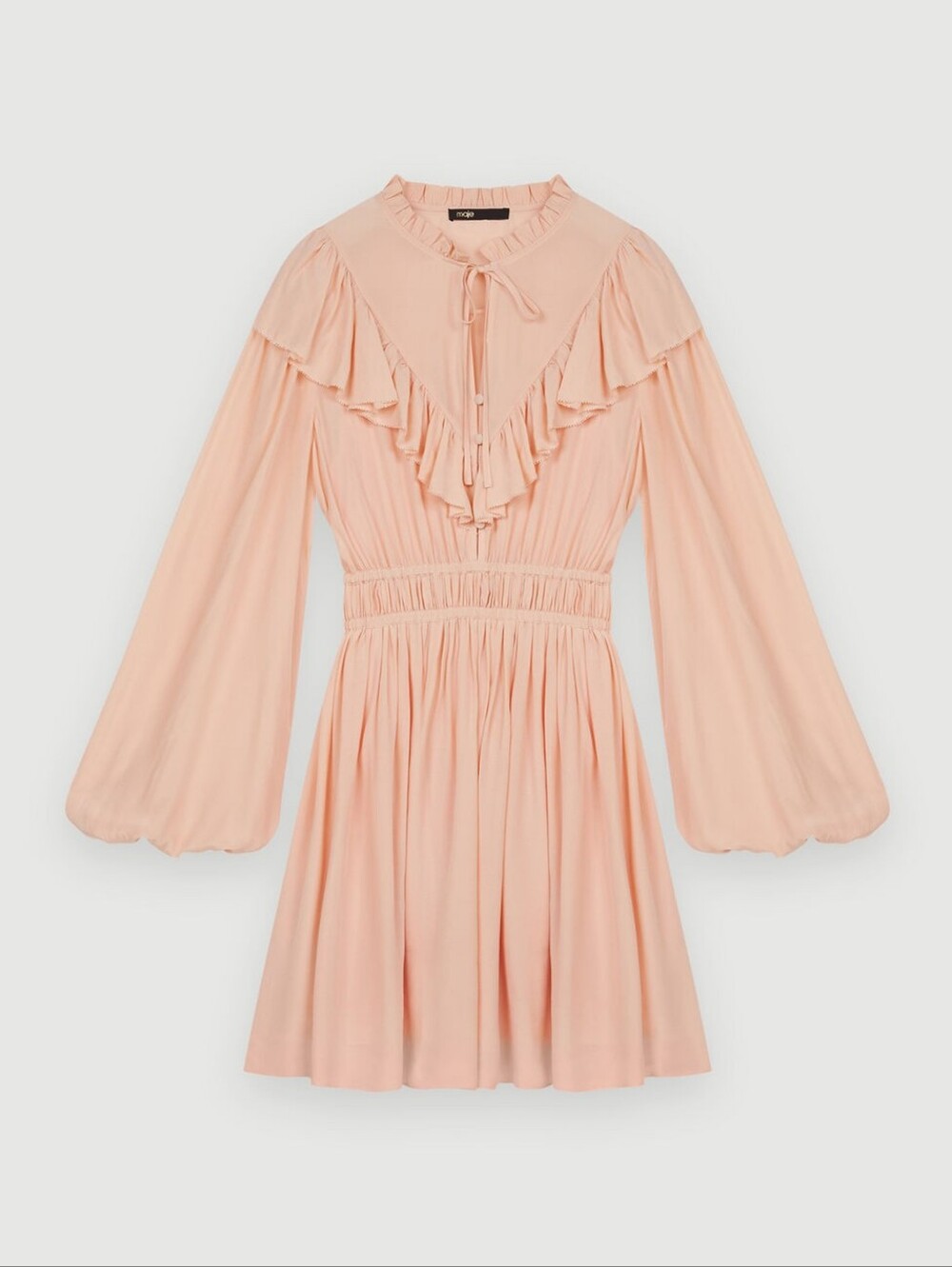 With Tag | Maje Riava Ruffle Ruched Dress